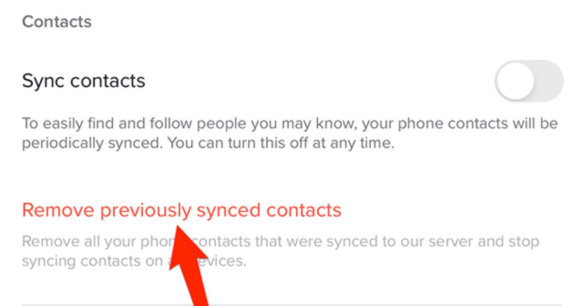 How to Unsync Contacts on Tiktok?